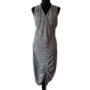 LAUNDRY Black & White Midi Dress Size Small